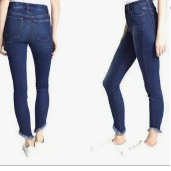 Joe’s Jeans Hi Rise Honey Curvy Skinny Ankle Asymmetrical Hem / Antoinette Wash - Picture 2 of 5